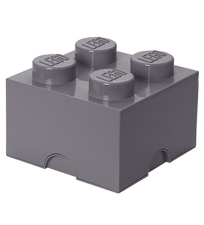LEGO® Storage Opbevaringsboks - 4 Knopper - 25x25x18 - Mørkegrå