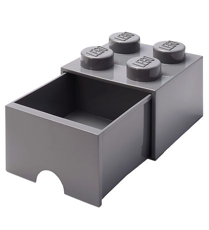 LEGO® Storage Opbevaringsskuffe - 4 Knopper - 25x25x18 - Mørkegr LEGO® Storage Opbevaringsskuffe - 4 Knopper - 25x25x18 - Mørkegr