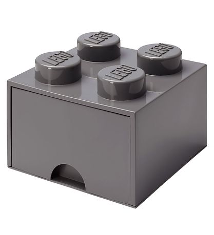 LEGO® Storage Opbevaringsskuffe - 4 Knopper - 25x25x18 - Mørkegr LEGO® Storage Opbevaringsskuffe - 4 Knopper - 25x25x18 - Mørkegr