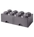 LEGO® Storage Opbevaringsskuffe - 8 Knopper - 50x25x18 - Mørkegr LEGO® Storage Opbevaringsskuffe - 8 Knopper - 50x25x18 - Mørkegr