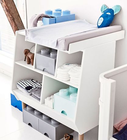 LEGO® Storage Opbevaringsskuffe - 8 Knopper - 50x25x18 - Mørkegr
