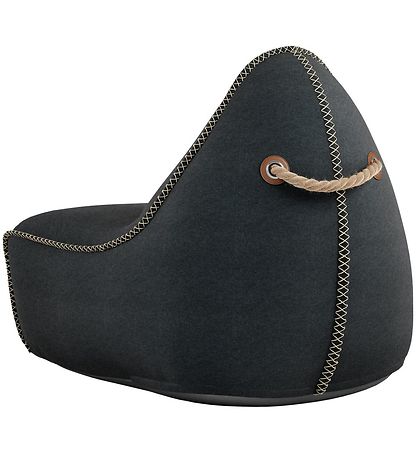 SACkit Bean Bag Chair - Canvas Lounge Chair - 96x80x70 cm - Blac