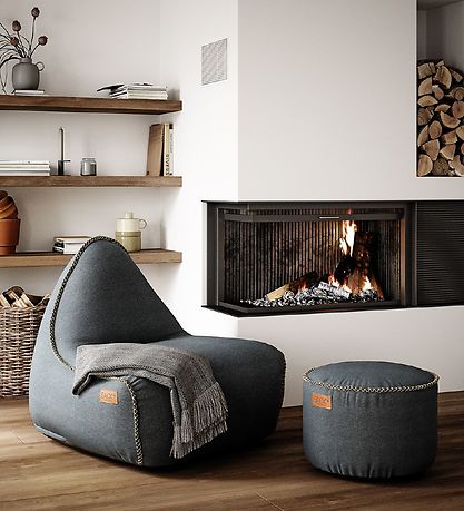 SACKit Sækkestol - Canvas Lounge Chair - 96x80x70 cm - Petrol