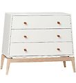 Leander Luna Kommode - 103x52x86 - Hvid/Eg Leander Luna Kommode - 103x52x86 - Hvid/Eg