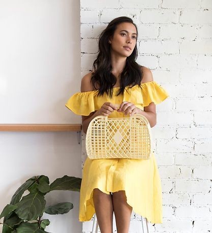 Sun Jellies Stor Foldekurv - Retro - 37x30x11 cm - Cream Sun Jellies Stor Foldekurv - Retro - 37x30x11 cm - Cream