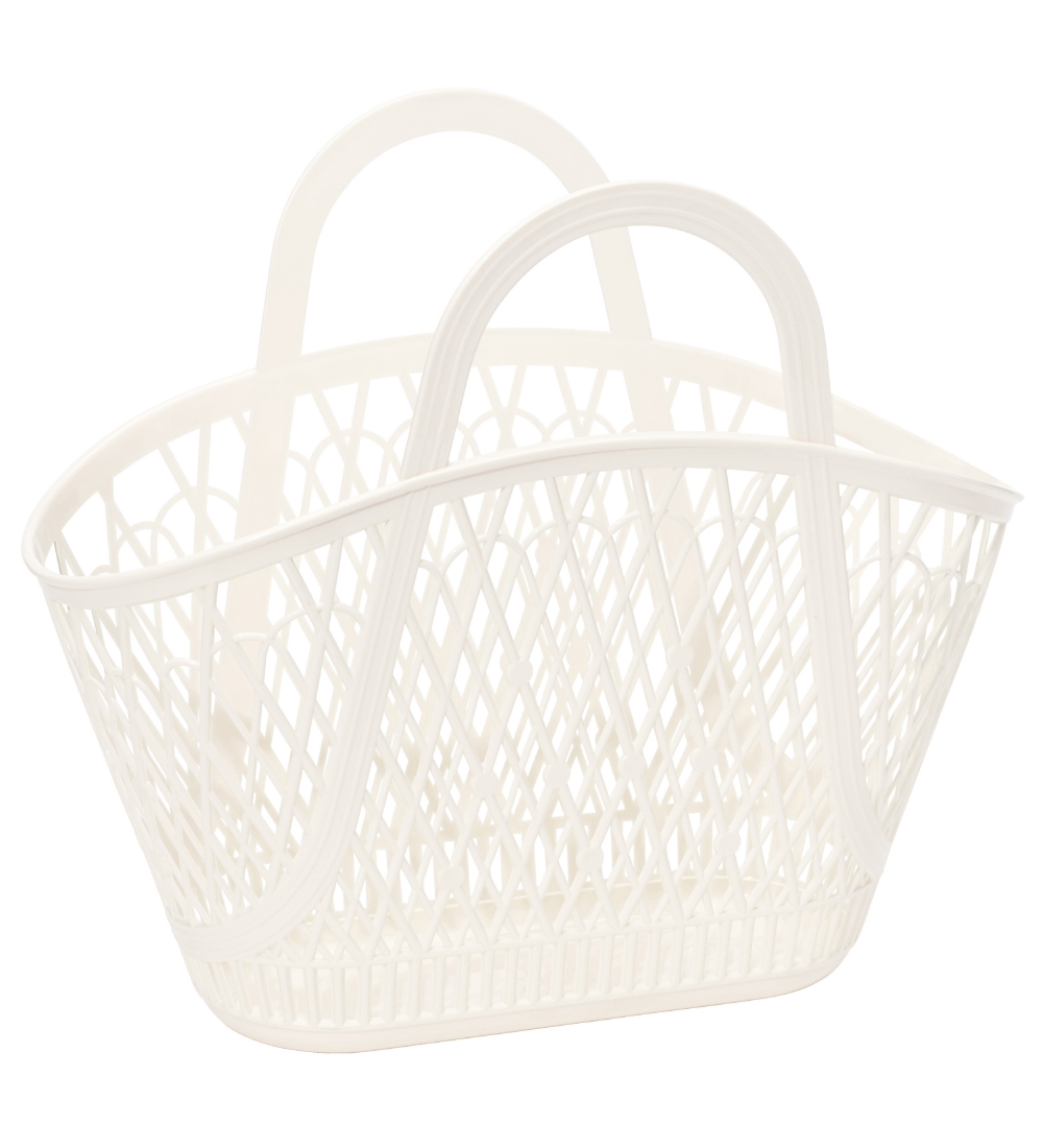 Sun Jellies Korb - Betty - 46x20x39 cm - Cream - Sun Jellies - One Size - Körbe