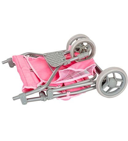 MaMaMeMo Dukke Tvillinge Klapvogn - Pink