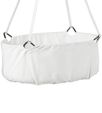Leander Classic Vugge m. Madras - 83x50x30 cm - Hvid Leander Classic Vugge m. Madras - 83x50x30 cm - Hvid