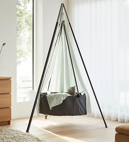 Leander Classic Vugge m. Madras - 83x50x30 cm - Grå