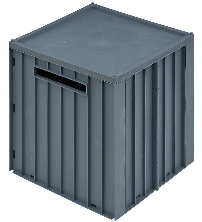 Liewood Foldekasse m. Låg – 30,5x32x31,5 cm – Elijah – Whale Blu