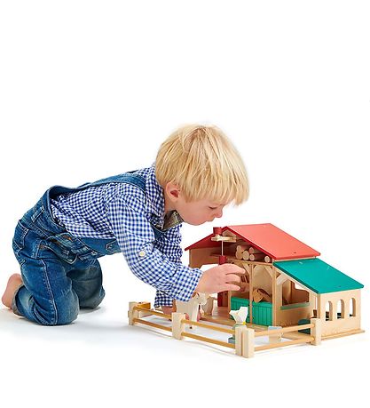 Tender Leaf Trælegetøj - Hestestald Til Dukkehus - Stor Tender Leaf Trælegetøj - Hestestald Til Dukkehus - Stor