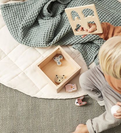Kids Concept Legetæppe - 100 cm - Naturhvid