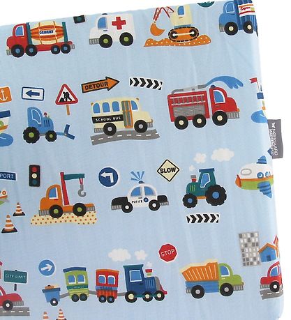 Nørgaard Madsens Sengerand - Lyseblå m. Biler