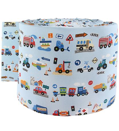 Nørgaard Madsens Sengerand - Lyseblå m. Biler