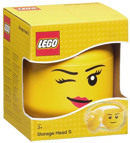 LEGO® Storage Opbevaringsboks - Lille - Hoved - 19 cm - Blinke