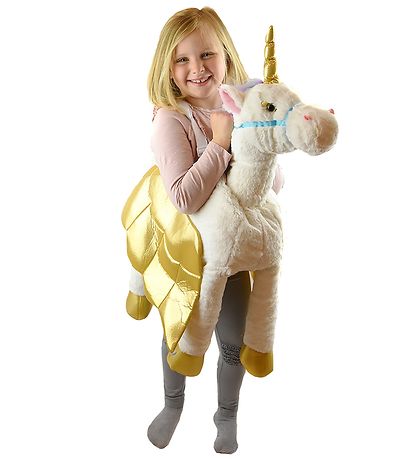 Den Goda Fen Udklædning - Enhjørning - Ride On - Hvid