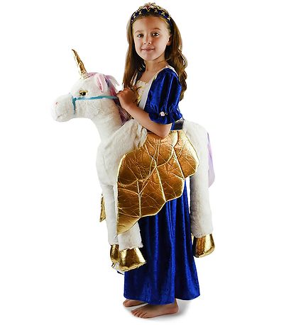 Den Goda Fen Udklædning - Enhjørning - Ride On - Hvid