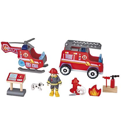 Hape Legesæt - 13 dele - Brandstation