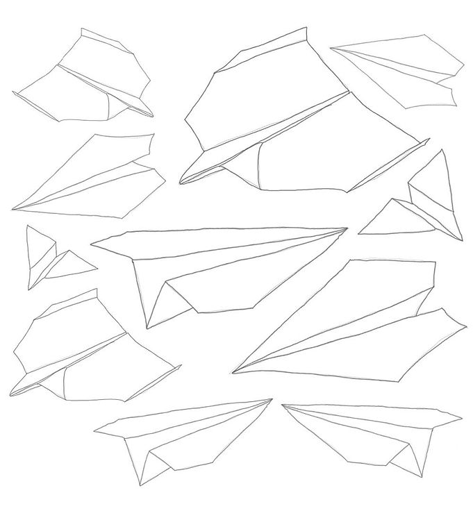 Sebra Wallstickers - 11 stk - Papirflyvere