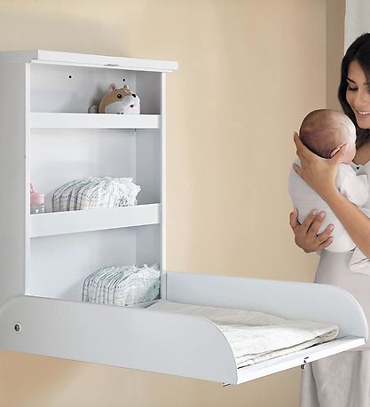 Bino Puslebord - Væghængt - Metal - 80x58 cm - Hvid