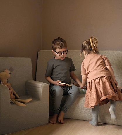Fauteuil by KlipKlap - Kids Chaise - 43x43x50 cm - Beige av. Sab Fauteuil by KlipKlap - Kids Chaise - 43x43x50 cm - Beige av. Sab