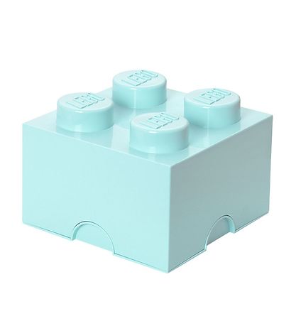 LEGO® Storage Opbevaringsboks - 4 Knopper - 25x25x18 - Aqua Ligh LEGO® Storage Opbevaringsboks - 4 Knopper - 25x25x18 - Aqua Ligh