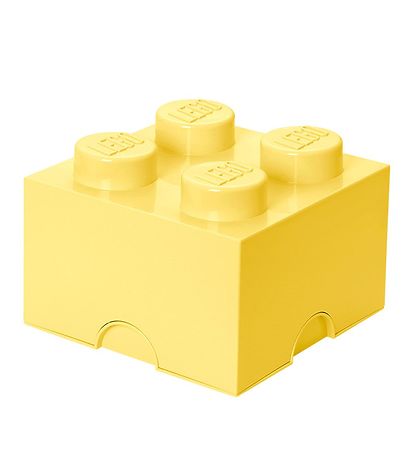 LEGO® Storage Opbevaringsboks - 4 Knopper - 25x25x18 - Cool Yell LEGO® Storage Opbevaringsboks - 4 Knopper - 25x25x18 - Cool Yell