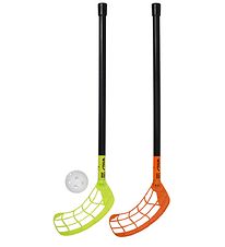 Stiga Floorballsæt - Rookie 55 Star - 3 Dele - Orange/limegrøn Stiga Floorballsæt - Rookie 55 Star - 3 Dele - Orange/limegrøn