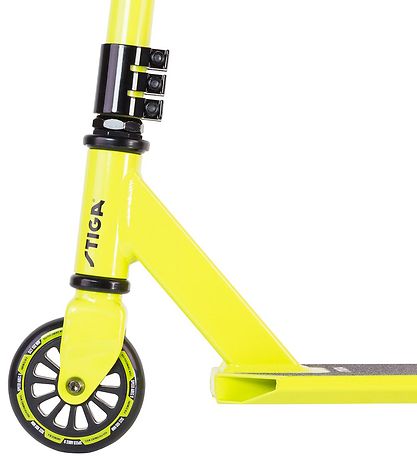 Stiga Løbehjul - Trick Scooter - Hood - Sort/Limegrøn Stiga Løbehjul - Trick Scooter - Hood - Sort/Limegrøn