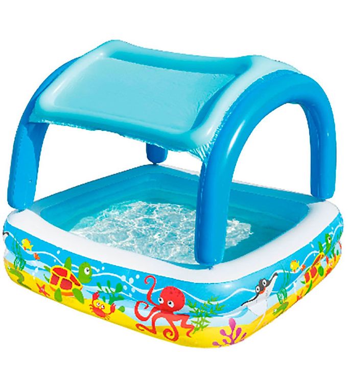 Bestway legebassin med baldakin 140 x 140 x 114 cm blå 52192