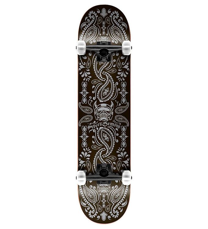 Speed Demons Skateboard - 7.75'' - Bandana Komplet - Sort/Grå