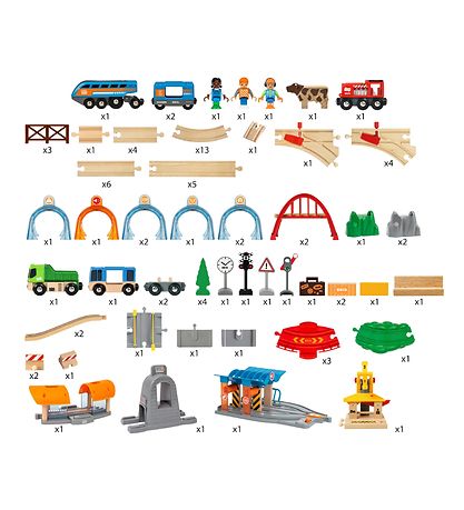 BRIO Legetøj - Tunnel Deluxe-sæt - 91 dele 33977