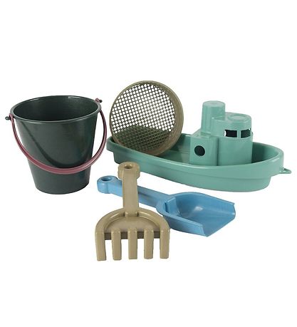 Dantoy Strandsæt - 5 Dele - Båd - Blue Marine Toys Dantoy Strandsæt - 5 Dele - Båd - Blue Marine Toys