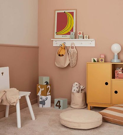 Kids Concept Hylde m. Knager - 60x10 cm - Træ - Hvid