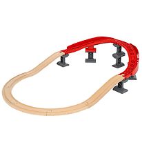 BRIO World Buede, Hævede Skinner - 17 Dele - Træ 33995 BRIO World Buede, Hævede Skinner - 17 Dele - Træ 33995