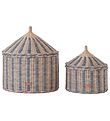OYOY Opbevaringskurve - 2-pak - 50x41/36x36 cm - Circus - Blå OYOY Opbevaringskurve - 2-pak - 50x41/36x36 cm - Circus - Blå