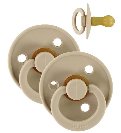 BIBS Colour Sutter - Str. 1 - 2-pak - Rund - Vanilla BIBS Colour Sutter - Str. 1 - 2-pak - Rund - Vanilla