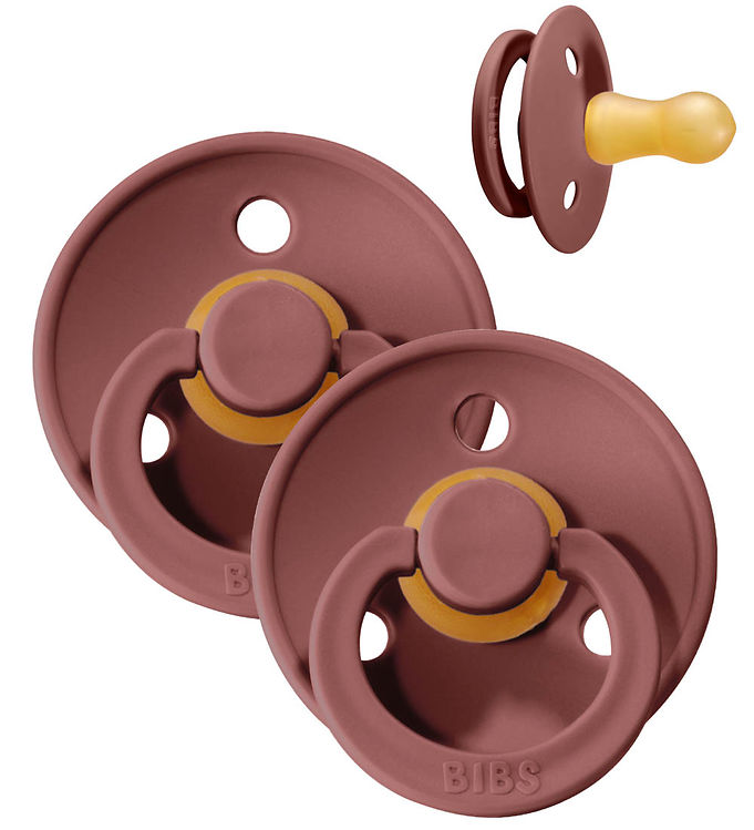 BIBS Rund Colour Sut - 2-Pak - Str. 2 - Naturgummi - Woodchuck/Woodchuck