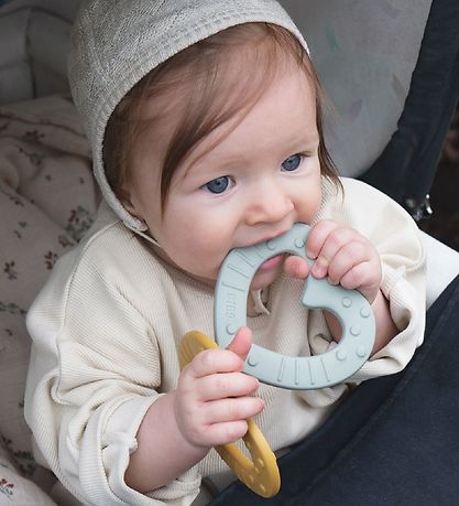 Anneau de dentition BIBS - Heart - Sage Anneau de dentition BIBS - Heart - Sage