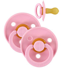 BIBS Colour Sutter - Str. 2 - 2-pak - Rund - Baby Pink BIBS Colour Sutter - Str. 2 - 2-pak - Rund - Baby Pink