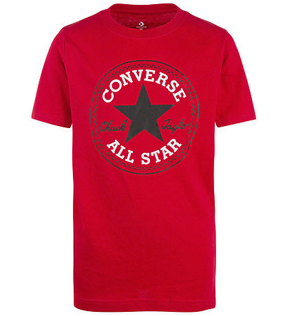 Converse T-shirt - Enamel Red m. Logo Converse T-shirt - Enamel Red m. Logo