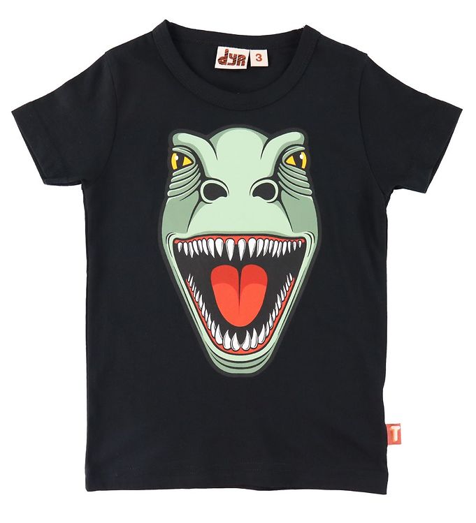 DYR-Cph T-shirt - DYRHowl - Sort m. T-Rex