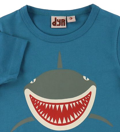 DYR T-shirt - Growl - Dusty Blue m. Haj