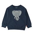 DYR Sweatshirt - DYRBellow - Navy m. Elefant DYR Sweatshirt - DYRBellow - Navy m. Elefant