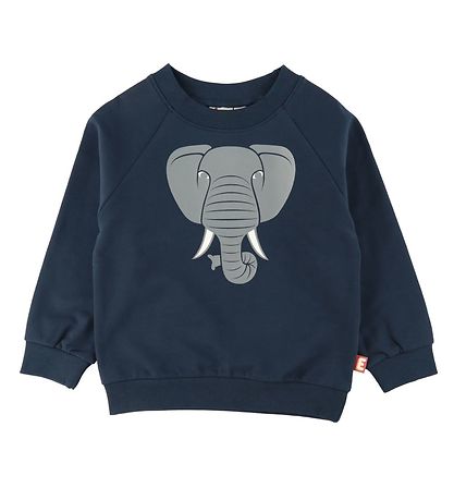 DYR Sweatshirt - DYRBellow - Navy m. Elefant DYR Sweatshirt - DYRBellow - Navy m. Elefant