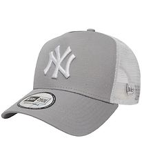 New Era Kasket - Clean Trucker - New York Yankees - Grå/Hvid New Era Kasket - Clean Trucker - New York Yankees - Grå/Hvid