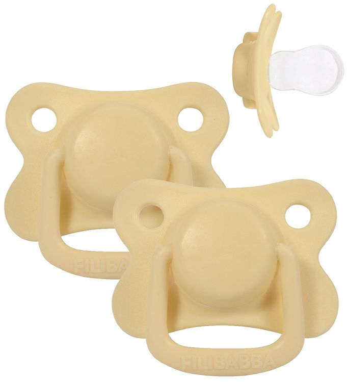 Filibabba Pacifiers 2-pack - Pale banana +6 months