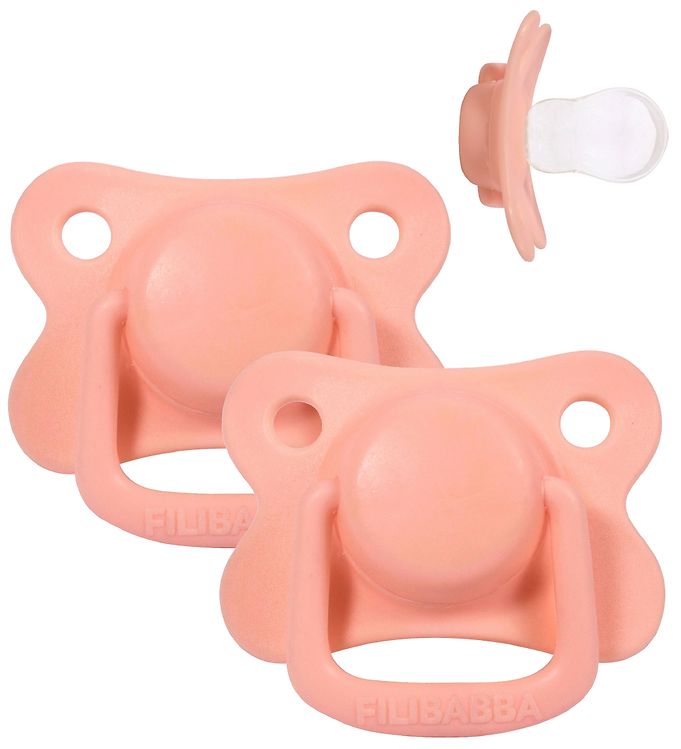 Filibabba Pacifiers 2-pack - Peach +6 months