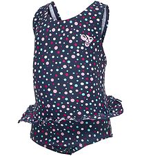 Hummel Badedragt - hmlFilippa - UV50+ - Navy m. Prikmønster Hummel Badedragt - hmlFilippa - UV50+ - Navy m. Prikmønster