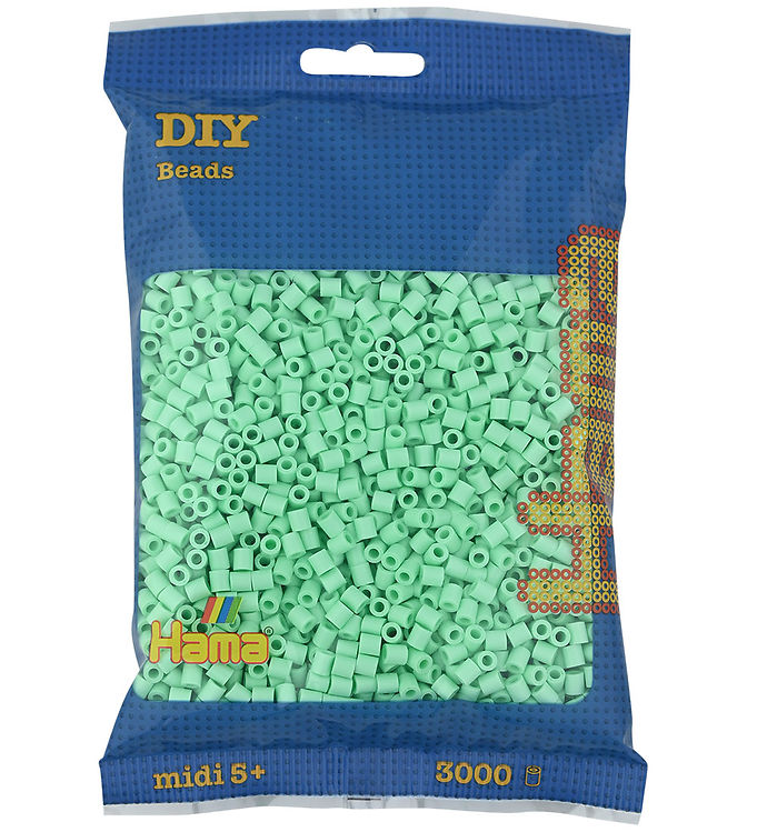 Hama Midi Perler - 3000 stk. - 98 Pastel Mint